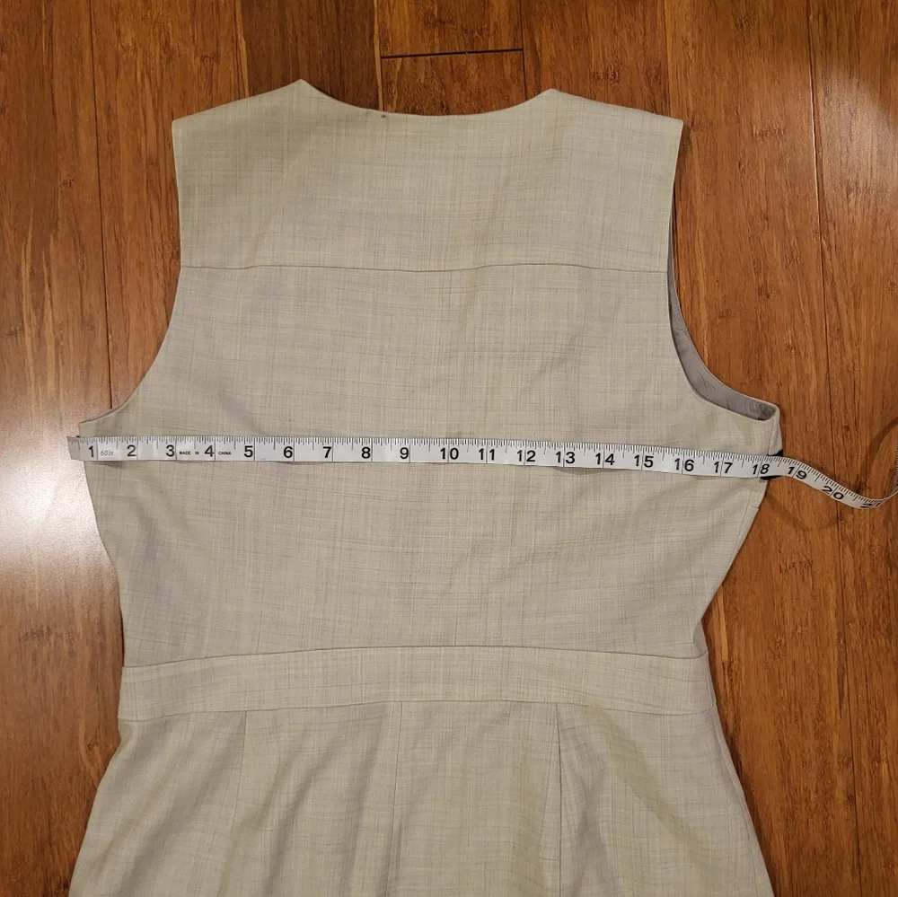 J. Crew Cream Midi Dress with Black Trim